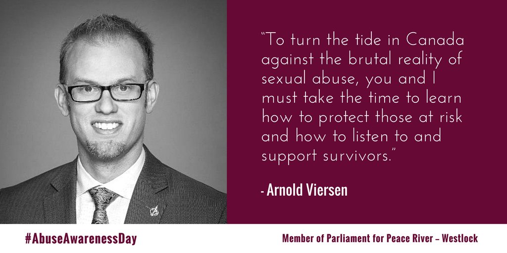 ArnoldViersen's tweet photo. Our society has yet to grasp how extensive and far reaching child sexual abuse is. One in three girls and one on five boys are sexually abused as children in Canada. We must change this. #cdnpoli #abuseawarenessday https://t.co/nHxWFyJcvl