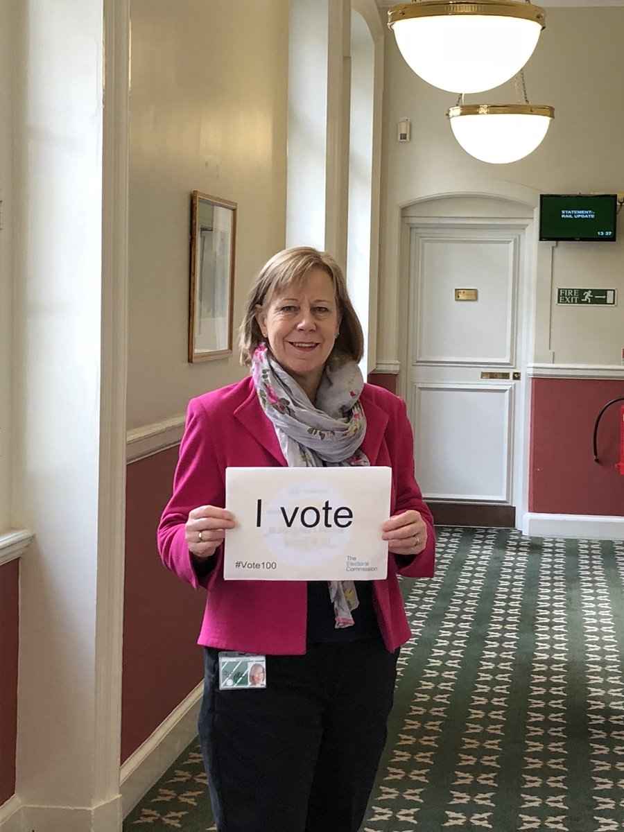 RuthCadbury's tweet image. ‘I’m celebrating my right to vote to mark #Vote100 and the centenary of women’s suffrage. Celebrate your right today with @ElectoralCommUK and share your picture!