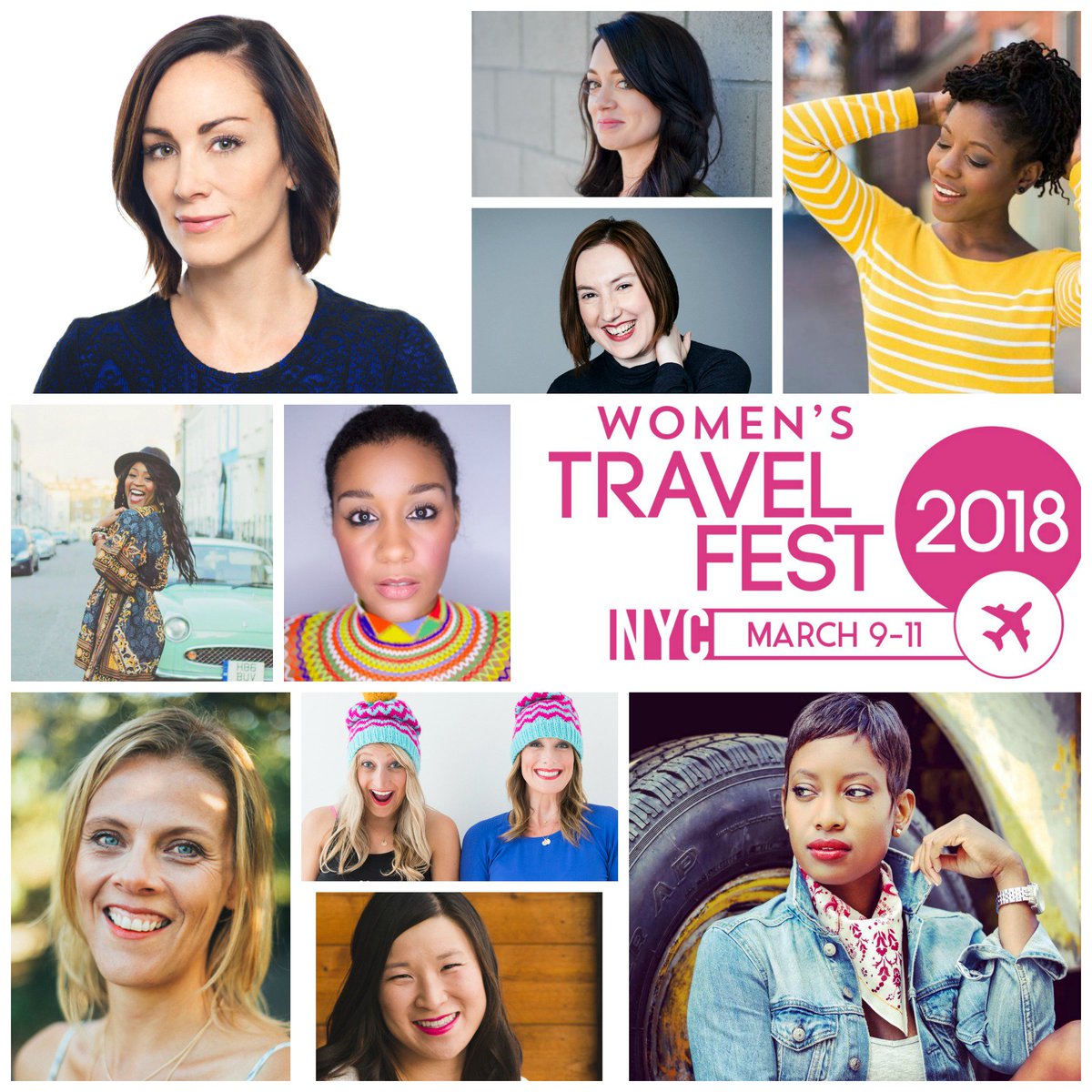 WomenTravelFest's tweet photo. Just a handful of the amazing women you'll meet at the @WomenTravelFest this year. #POWER @AmandaLindhout @HTGlobe @cnntravel @lilitmarcus @OneikaTraveller @TheBlogAbroad @evierobbie @KelleeSetGo @ytravelblog @whoatravel @travelinjules https://t.co/D1HVjlfhlz https://t.co/kdMv89tm2x