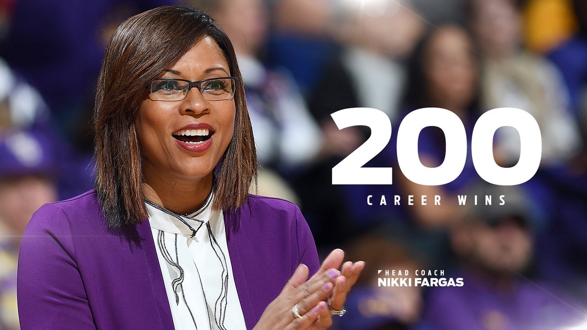 In all of the excitement of yesterday's AWESOME win at Kentucky, we forgot to say - CONGRATULATIONS to @lsunikkifargas on her 200th career victory!!