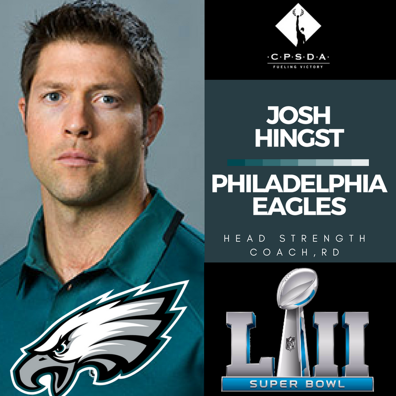 fuelingvictory's tweet photo. Congratulations to Philadelphia Eagles Strength Coach and veteran member @joshhingst on his victory in #SuperBowlLII. #fuelingvictory #cpsdamember #sportsrd https://t.co/fSU4f8q9Cs