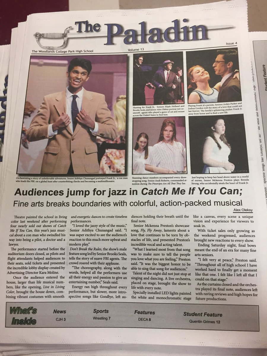 Hey make sure you pick up your fourth edition newspaper!