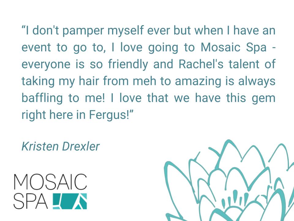 FergusMosaicSpa's tweet photo. We love to hear what you are saying about us! Thanks for the fantastic review!  #SkinCare #MosaicSpa #MediSpa #Rejuvenation #Clinic #BeautyCare #Fergus https://t.co/tFdCAP3fM5 https://t.co/RlWDY10vgQ