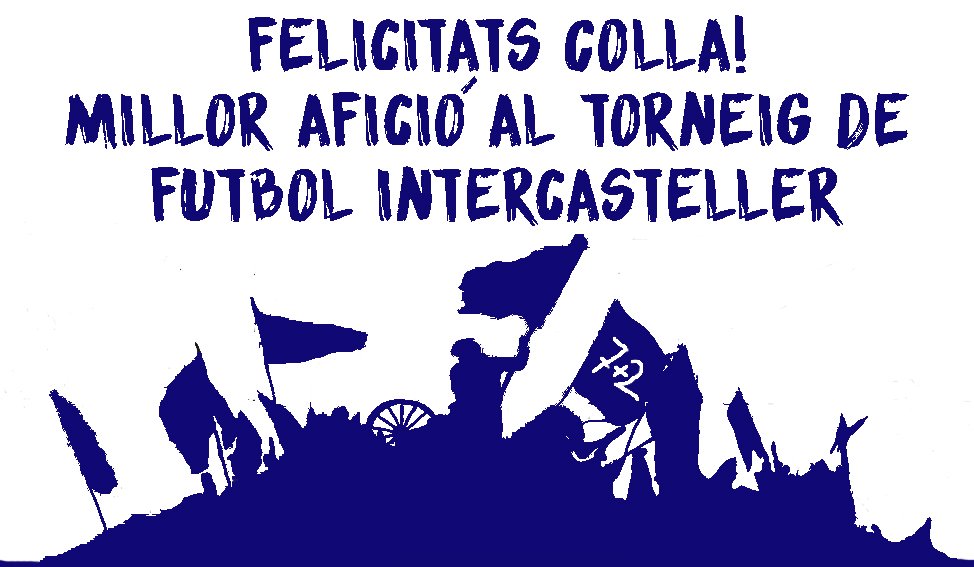 Felicitat colla!

Hem tornat a guanyar el premi a la millor afició al <a href="/TCF_Saballuts/">Torneig Casteller de Futbol Saballuts 2018</a> 

#castellers