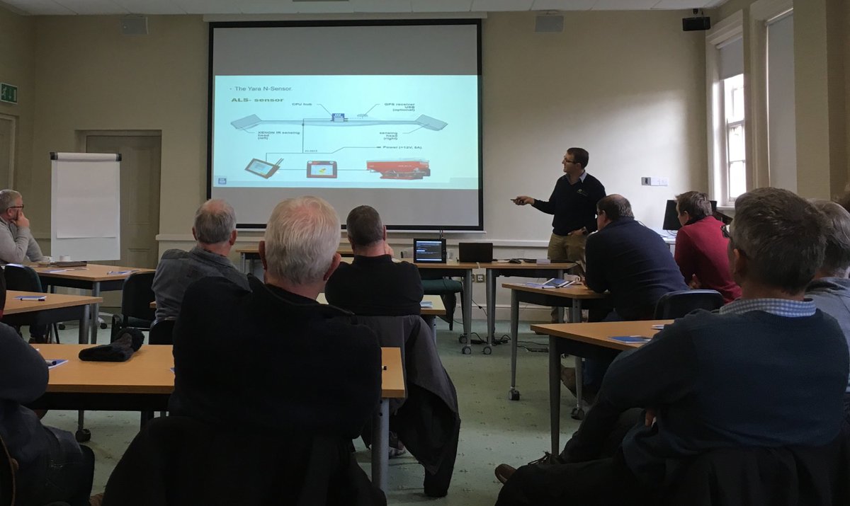 AgRobotJon's tweet photo. Clive from @PrecisionDec running through @Yara_UK #YaraNsensor here @HarperAdamsUni I’m about discuss the @FreeHectare https://t.co/qmfuXZOA62