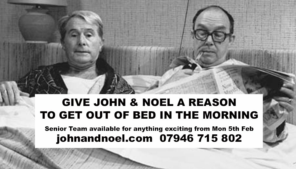 NoelHasson's tweet photo. Senior Creative Team would gladly rise to the occasion 
if you've got some exciting briefs on. https://t.co/WCg6LPDSgR 

Don't sleep on it, give us call today.

Available from Monday 5th February.

JOHN COOK  &amp; NOEL HASSON 
https://t.co/WCg6LPDSgR https://t.co/VjisLtgQHv