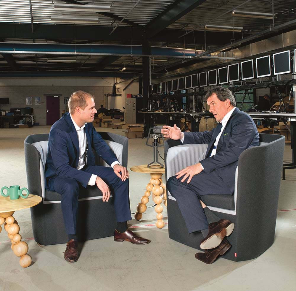 Gispen's tweet photo. Joost Kokke @Infotheek en Maurits van Berckel @Gispen delen hun visie over circulaire economie in magazine IN4IT: https://t.co/tz9I96ZJLv … #Gispen #Infotheek #circulair #interview https://t.co/tHN0jB6c97
