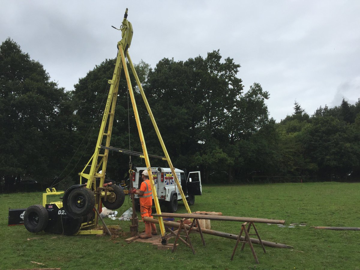 omnialtd's tweet photo. Our engineer on site in Eastleigh supervising cable percussive drilling works, ground investigation in full swing. If you'd like to find out more about what we cover for site investigations please contact info@omnia-consulting.co.uk #geoenvironmental #insitutesting #Southregion https://t.co/Y82PiGv363