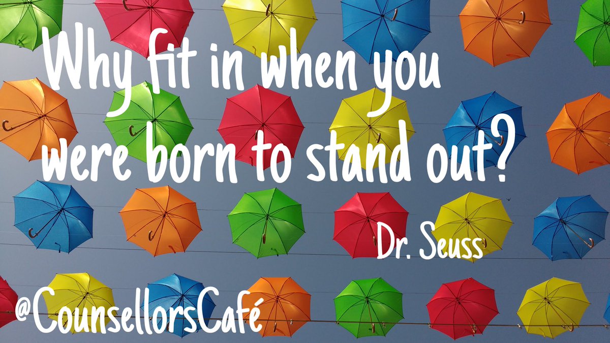 CounsellorsCafe's tweet photo. Why fit in when you were born to stand out? #ChildrensMentalHealthWeek this years theme is #BeingOurselves let’s all celebrate our individuality and all that which makes us unique! #MentalHealthMatters https://t.co/xPk1iDoojz