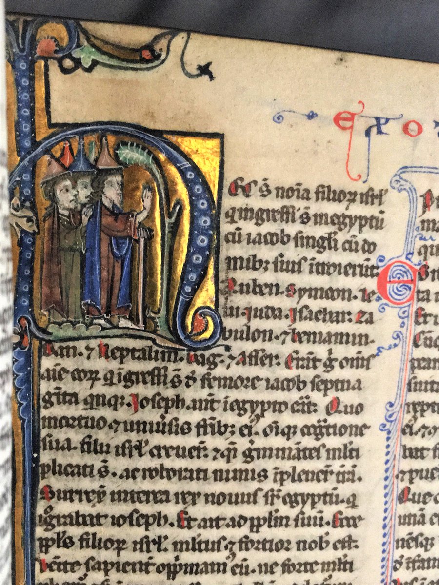 MarshsLibrary's tweet photo. If you woke up this morning and thought 'I'd love to see a #13thcentury bible today' this is your lucky day! #IlluminatedInitial #MedievalBible #Medieval #MedievalManuscript https://t.co/jSfeQlDI2y