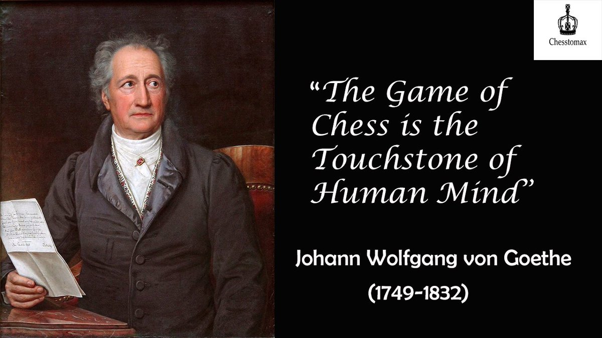 chesstomax's tweet photo. Even people who are not from chess world appreciates magic of this beautiful game. One of them is famous German writer Goethe which assumes chess as incredible result of human mind.
#Chess #chesstomax #chessquotes #goethe https://t.co/VIPx0WsfnD