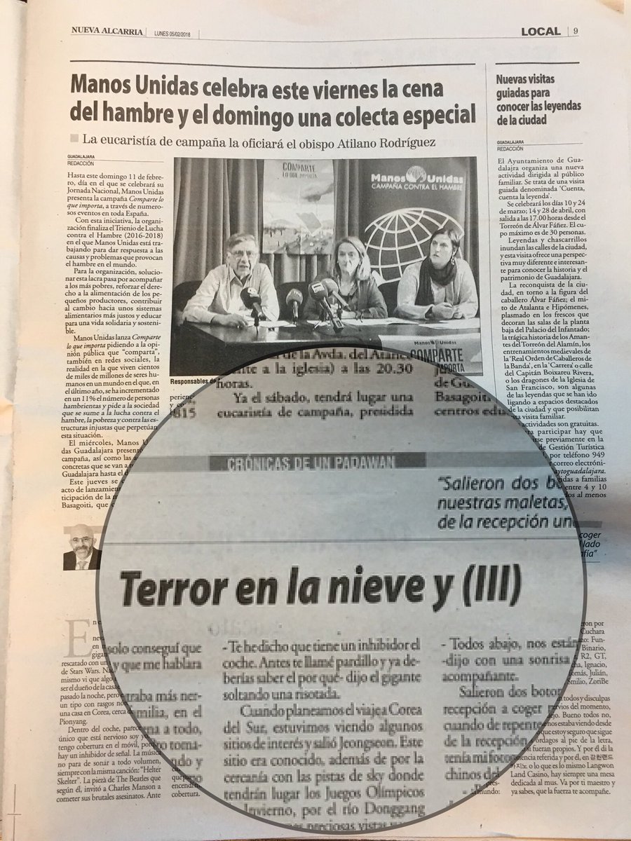 Hoy en <a href="/nuevaalcarria/">Nueva Alcarria</a> el capítulo final de Terror en la nieve. #cronicasdeunoadawan