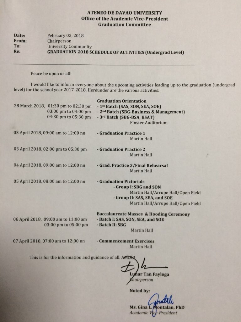 AdDU_BMSEC's tweet photo. @AteneoASMS @ADDU_YES @AMARCofficial @addujfinex @AdDUAccountancy @AdDUAACTS @JPIAaddu @AHRMS_AdDU ANNOUNCEMENT TO ALL SBG CANDIDATES FOR GRADUATION https://t.co/Ssxut6sLsq