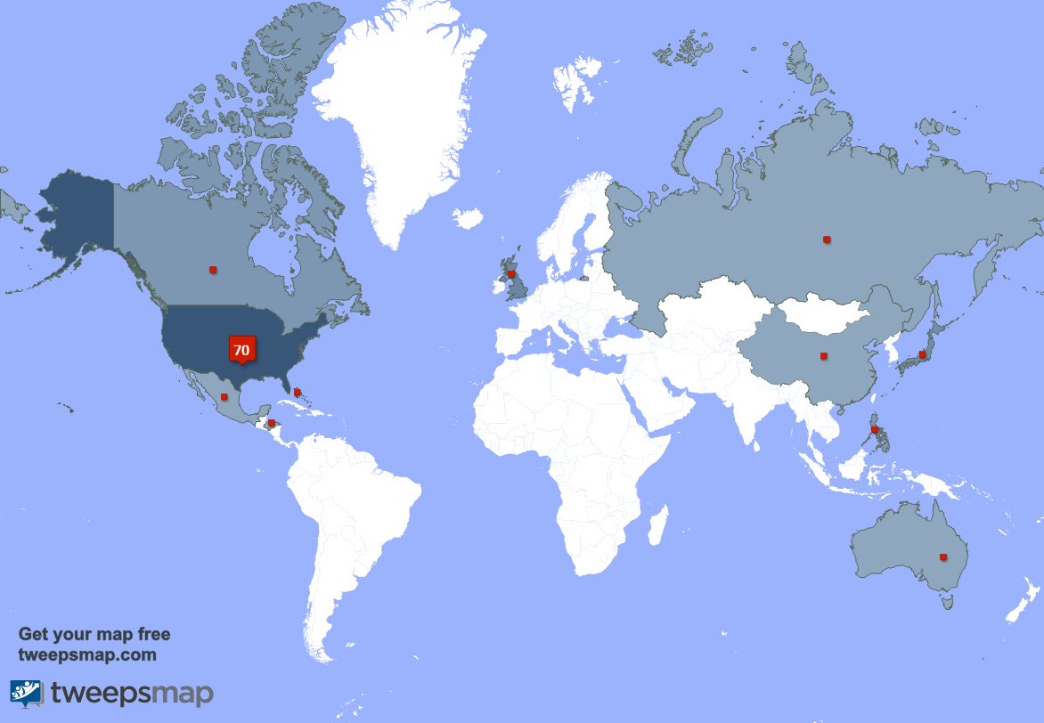 My followers are in USA(69%), UK.(7%) Get your free map tweepsmap.com/!DCBlackRanger