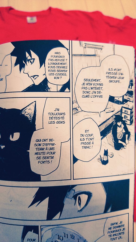 ちなみに作者特権で僕も頂きました！うへへ(＾ω＾)
台詞がフランス語だとなんちゃってバンドデシネ感あっておしゃれ！
Merci infiniment! 