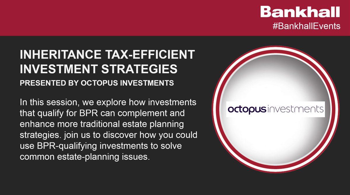 Bankhall's tweet photo. We're looking forward to hearing from the experts from @Octopus_UK at Round 1 of our Professional Development Days, which opens tomorrow in West Sussex. Think you can make it? https://t.co/NsdEoREoAE
#BankhallEvents #PDDs https://t.co/0gLFZUMDD7