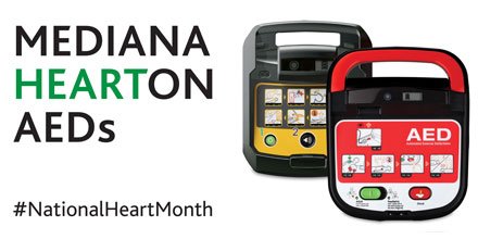 February is #NationalHeartMonth, #savealifetoday and check out the Mediana A10 and A15 #AED at medianadefib.co.uk