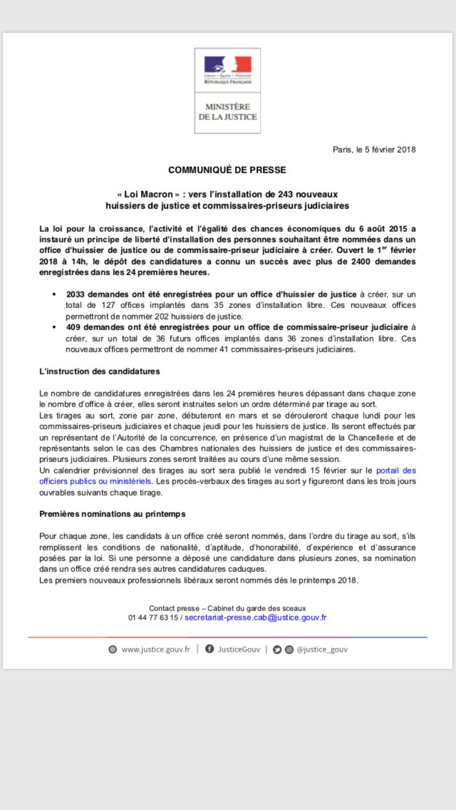 Youss_Badr's tweet photo. En 24 heures, plus de 2.400 demandes de candidatures ont été déposées pour la création d’un office d’huissier de justice ou de commissaire-priseur judiciaire. Les premières nominations interviendront au printemps #Libreinstallation #Loipourlacroissance https://t.co/AbYJAMfHsi