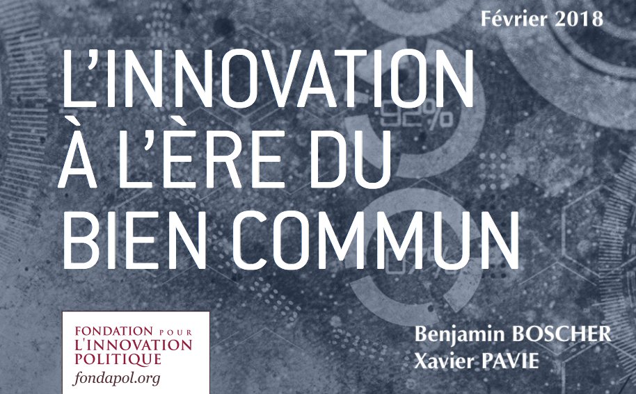 Fondapol's tweet photo. NOUVELLE ÉTUDE | L'innovation à l'ère du bien commun | par @XavierPavie &amp; Benjamin Boscher
L’#innovation doit s’inscrire dans le contexte du bien commun où les affaires publiques deviennent l’apanage de tous dans d’un espace public repensé
➡️ À lire ici: https://t.co/CjohiJh4t9 https://t.co/0E0t1AoTXc