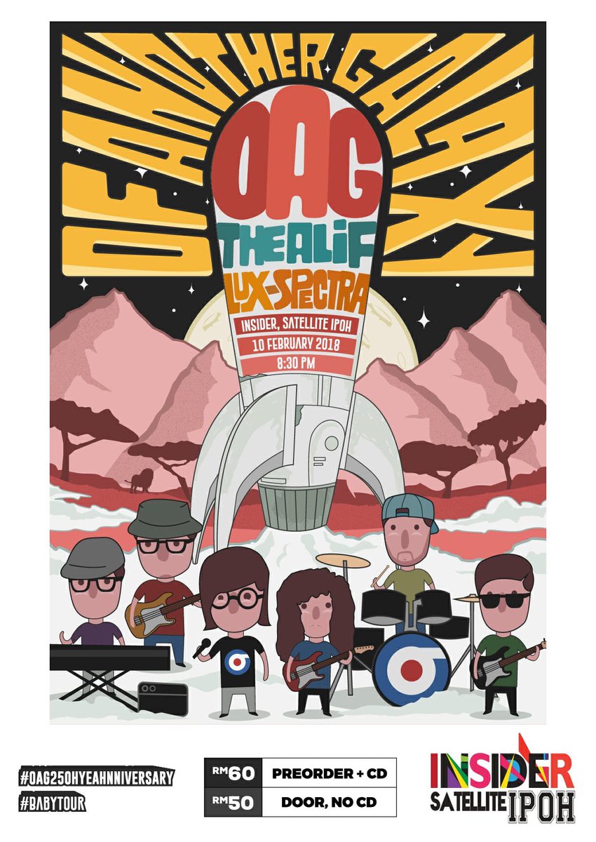 OAG: OF ANOTHER GALAXY | 10th Feb (SAT) | 8.30pm | Venue: Insider Satellite Ipoh | RM50 (Tix) RM60 (Tix + CD) 

<a href="/_OAG_/">oag official</a> <a href="/lux_spectra/">Lux Spectra</a>