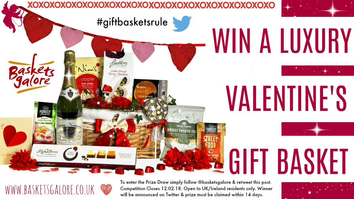 BasketsGalore's tweet image. It&apos;s #Competition time! Simply follow @BasketsGalore , then Like &amp;amp; Retweet this post to enter the #prize draw to #win a #Valentines Gift Basket. Good luck! T+C&apos;s: bit.ly/2nKcOfK