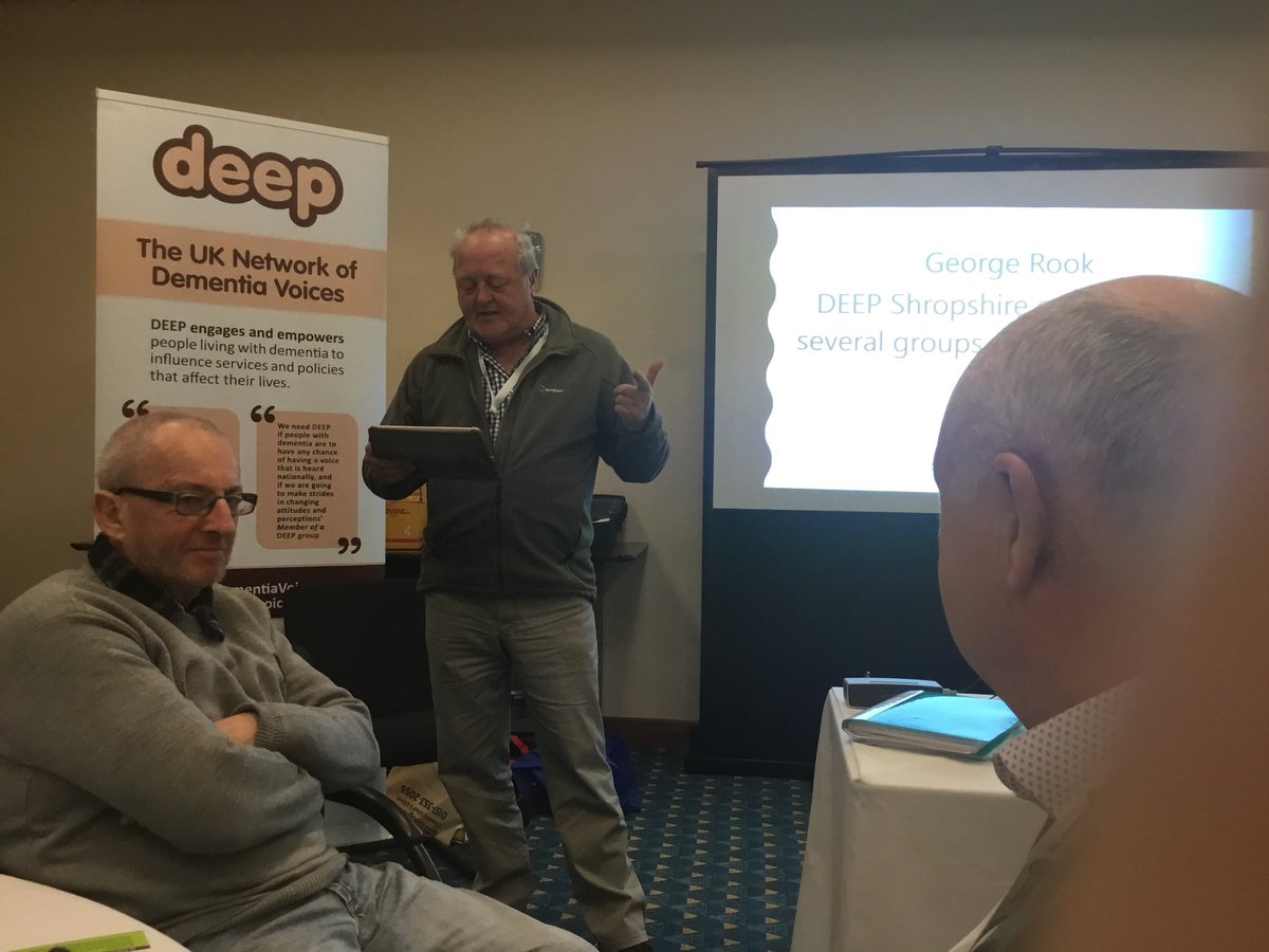 DementiaVoices's tweet photo. @george_rook @RetainWellbeing @ChapelDrc says #DEEP is about being able to completely relax and be ourselves #DEEPCW https://t.co/dv2Pz8zMll