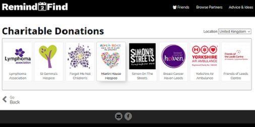 Remind2Find's tweet image. Avoid the waste of unwanted gifts by sharing your favourite charities and brands on a Remind2Find profile. Create your free profile on Remind2Find.com to get started.