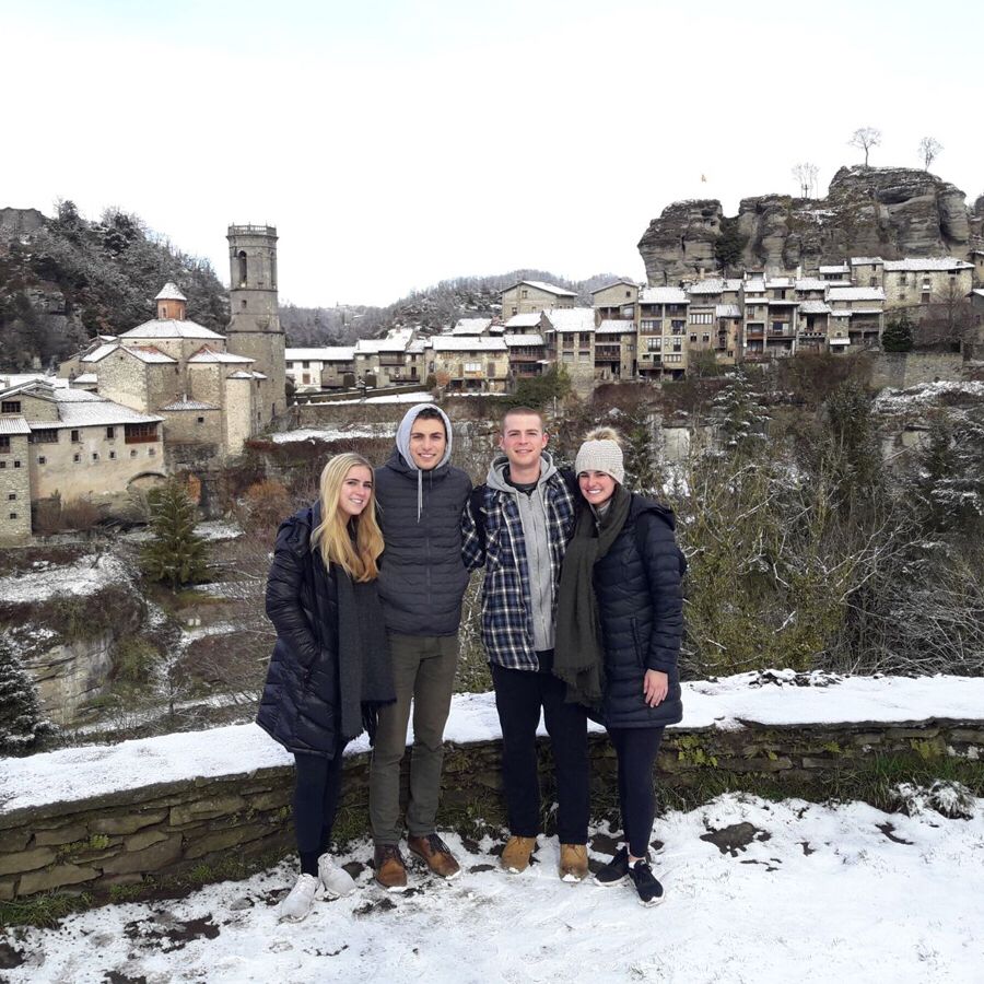 ALBAStudyAbroad's tweet photo. Last Friday, our students visited the medieval stone-built village Rupit, just 60 miles away from Barcelona! Snow, magnificent mountains and views, donkeys and way more!
#studyabroad  #coolbarcelona #oncampus ⠀
#visitspain #loves_barcelona #living_europe #ok_myworld  #rupit https://t.co/tCzci9gQke
