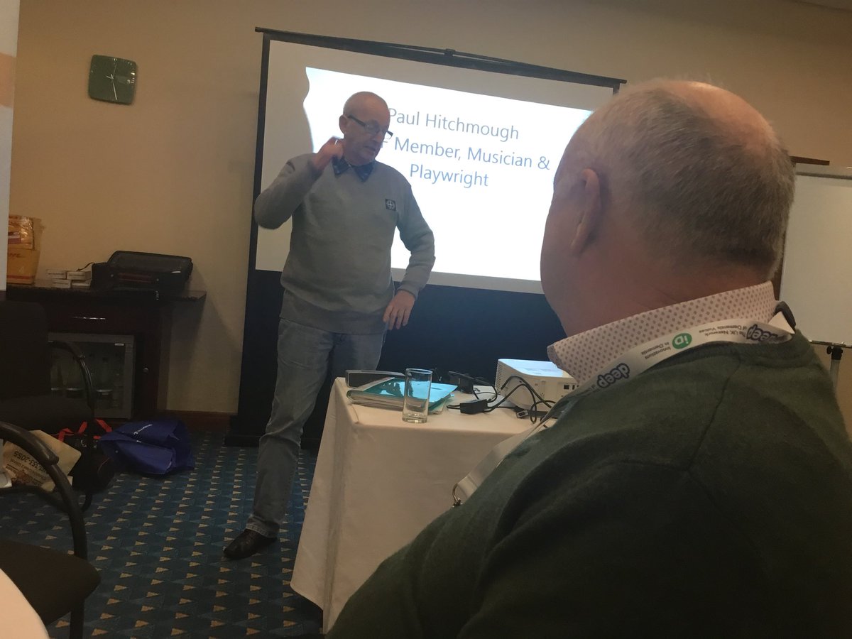 DementiaVoices's tweet photo. Paul Hitchmough from #SURF introduces ‘The Same Man’ #DEEPCW @ChapelDrc https://t.co/g4ApqzEp1V