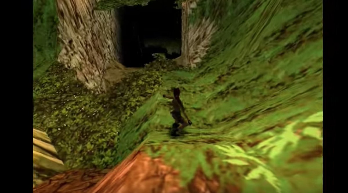_sara_polak's tweet photo. You can tell you're an archaeologist/90s kid when the loading screen/initial 'jump-over-spikes-slide' sequence from Tomb Raider 3 gives you goosebumps #ExcellentGraphics #TombRaider #TombRaider3 #monkeys #oldschool #PC #OnlyEverHadTheDemo #laracroft 🐒 https://t.co/7pSMa6qk4s