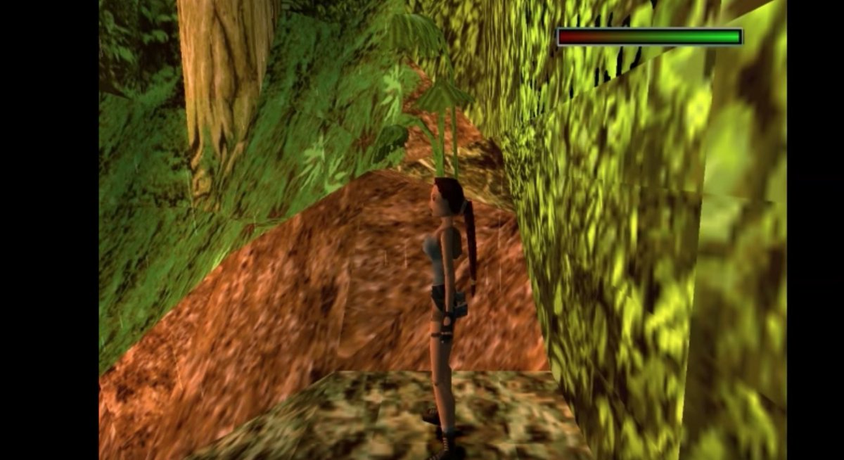 _sara_polak's tweet photo. You can tell you're an archaeologist/90s kid when the loading screen/initial 'jump-over-spikes-slide' sequence from Tomb Raider 3 gives you goosebumps #ExcellentGraphics #TombRaider #TombRaider3 #monkeys #oldschool #PC #OnlyEverHadTheDemo #laracroft 🐒 https://t.co/7pSMa6qk4s