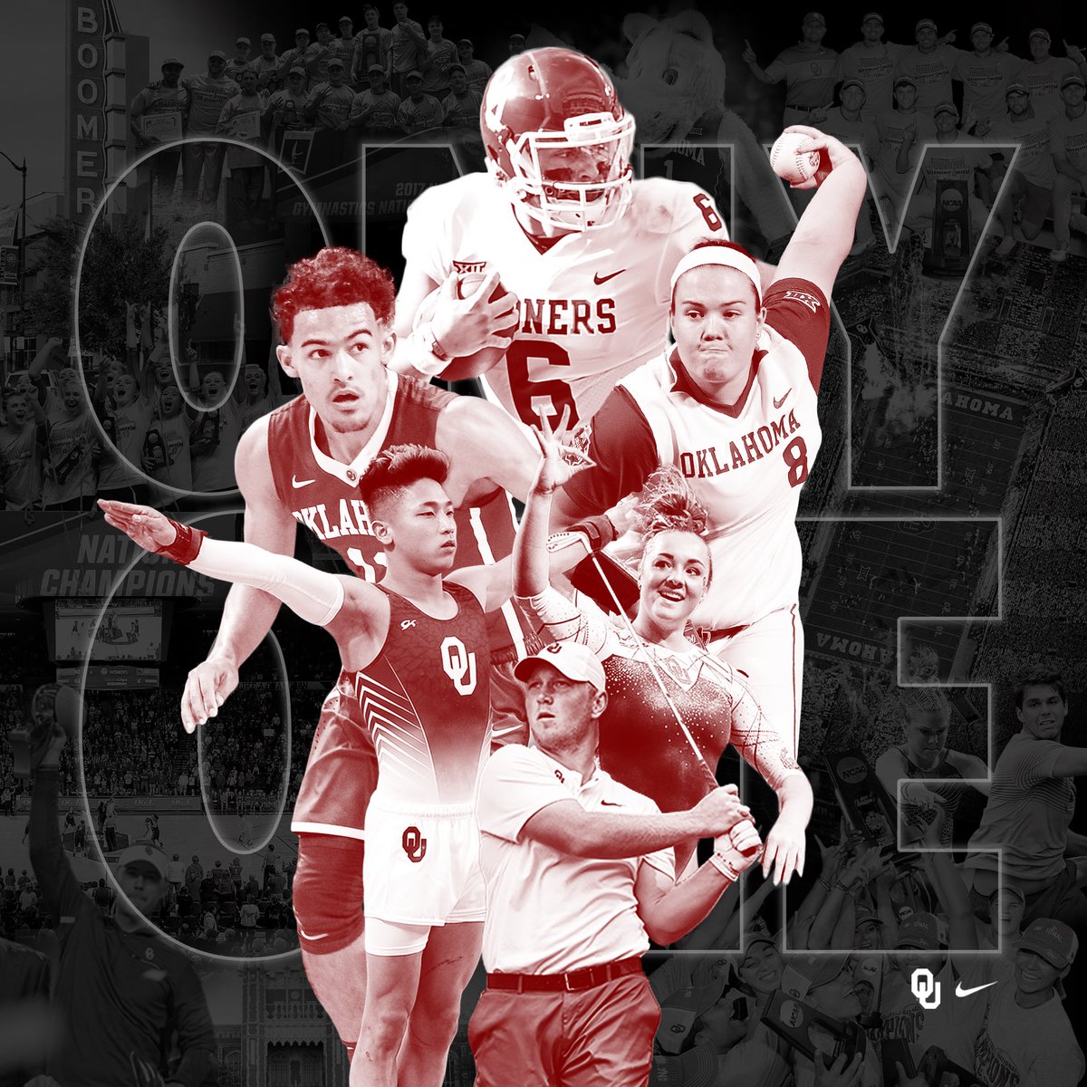 OU_Athletics's tweet photo. Get you a school that can do it all.

There's Only #OneOklahoma☝️ https://t.co/CGL8HvXYdi
