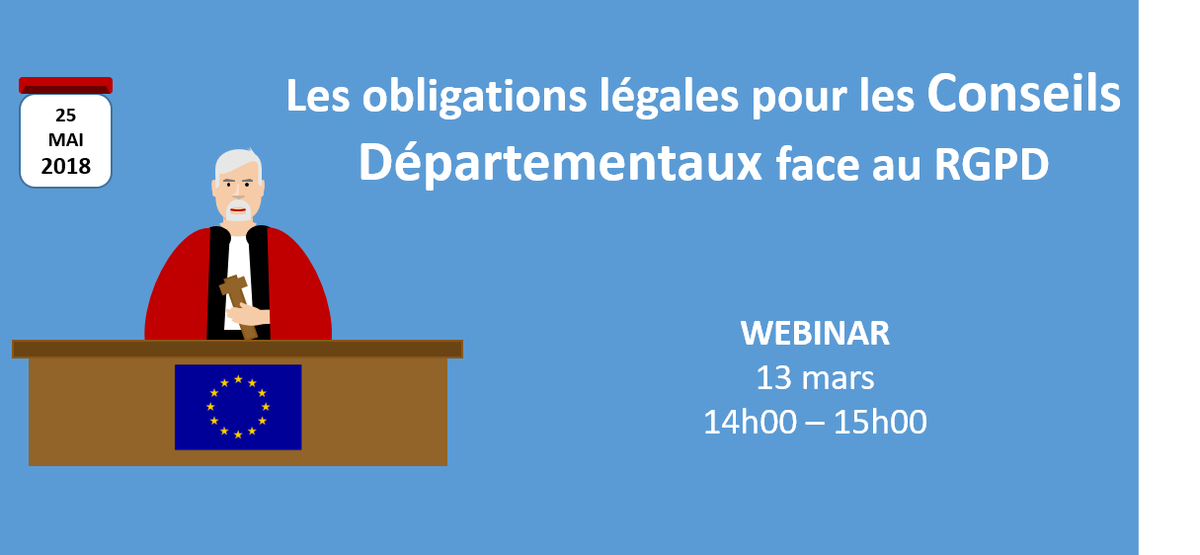 ISIEXPERT's tweet photo. Les obligations légales pour les Conseils Départementaux face au RGPD. Suivez notre Webinar le 13 mars à 14h ! 
https://t.co/qrLDjVLXhV https://t.co/2z60dy2TqE