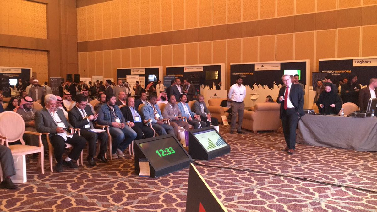 LogicomDisti's tweet image. Logicom Saudi General Manager, Kostas Athanasopoulos presents to @Microsoft_Saudi partners at the #Microsoft_Transform event happening in #Riyadh today. Logicom is a Gold Sponsor of the event.