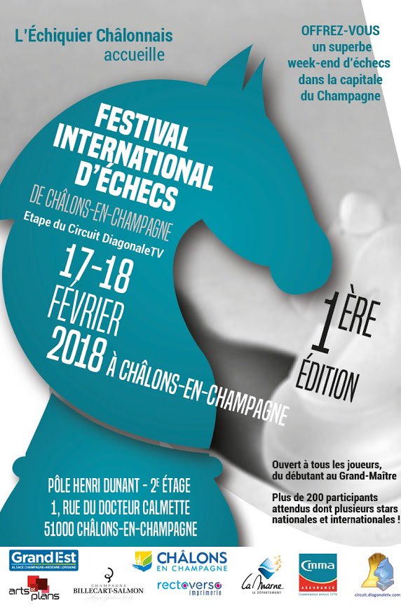 DiagonaleTV's tweet photo. #DiagonaleTV en approche du grand rendez-vous rapide & blitz de #Châlons-en-Champagne ! #échecs 17&18 Février à suivre en vidéo et en direct ! https://t.co/bZeZDhkrjh