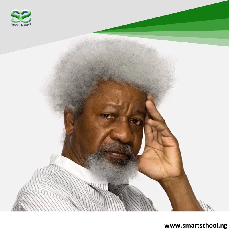 SmartSchool_ng's tweet photo. Our #MCM goes to Prof. Wole Soyinka. A Nigerian playwright, poet, author, teacher and political activist. He is also the first African to receive the Nobel prize in Literature. We at #Smartschool celebrate you. #smarteducation https://t.co/cIwJfyDUiI