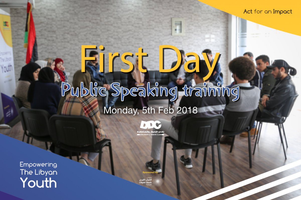 DDAssocLY's tweet photo. Happening now in #Misrata, The start of Empowering the Youth training program, Our first session was getting to know each other, and knowing more about the program, and the basic techniques of #public_speaking

#Libya #ActForAnImpact https://t.co/o62PHfuhOT
