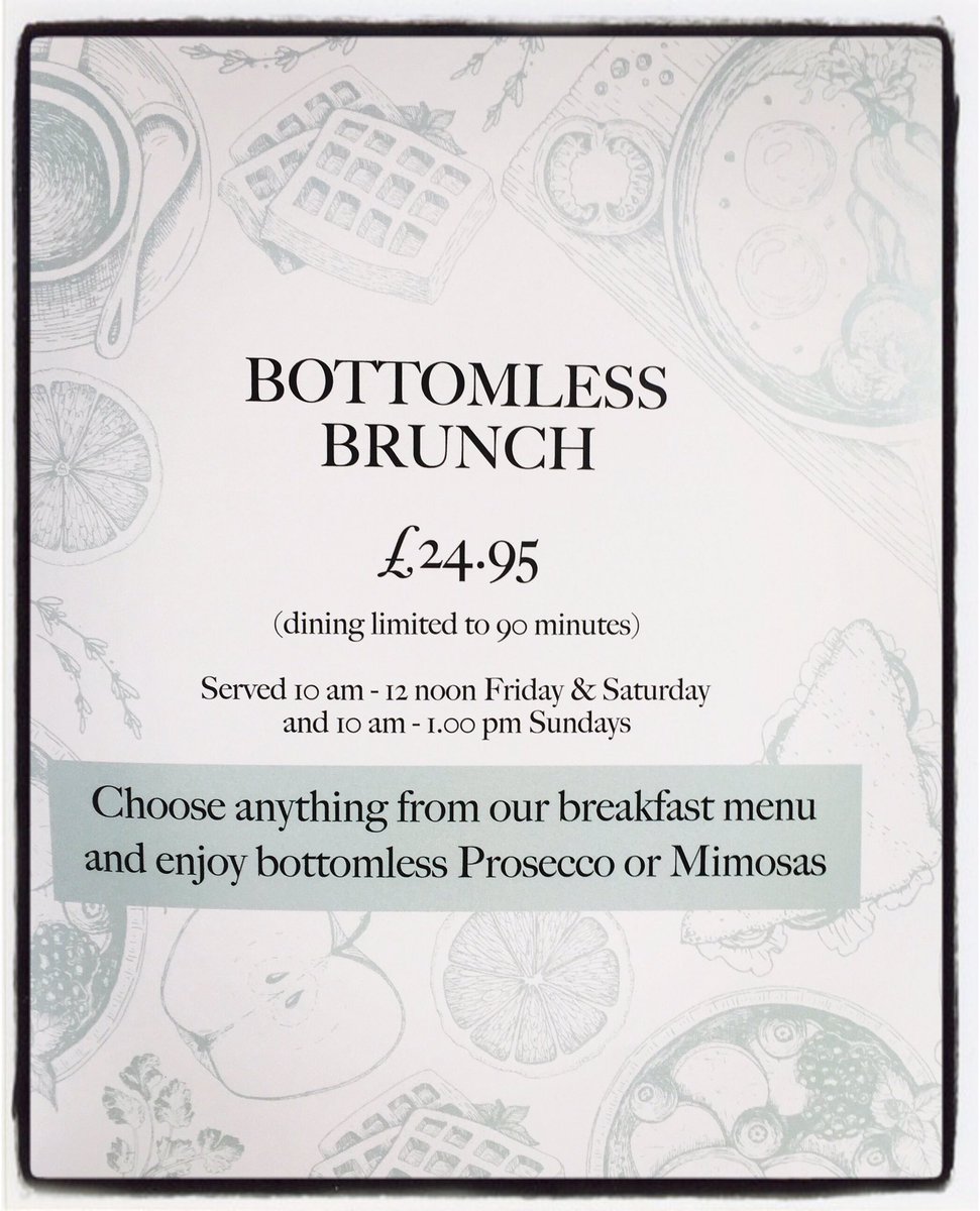 suburbangreenuk's tweet photo. Excuse us while we get over our own excitement!!

But this week we launch our long awaited, Bottomless Brunch 💚

Bottomless Prosecco or Mimosas to enjoy over one of our Brunch options Friday to Sunday.

Booking essential - 01625 525588

#weekend #brunch #wilmslow #prosecco 🥂💚 https://t.co/C9A5Sx4fc2