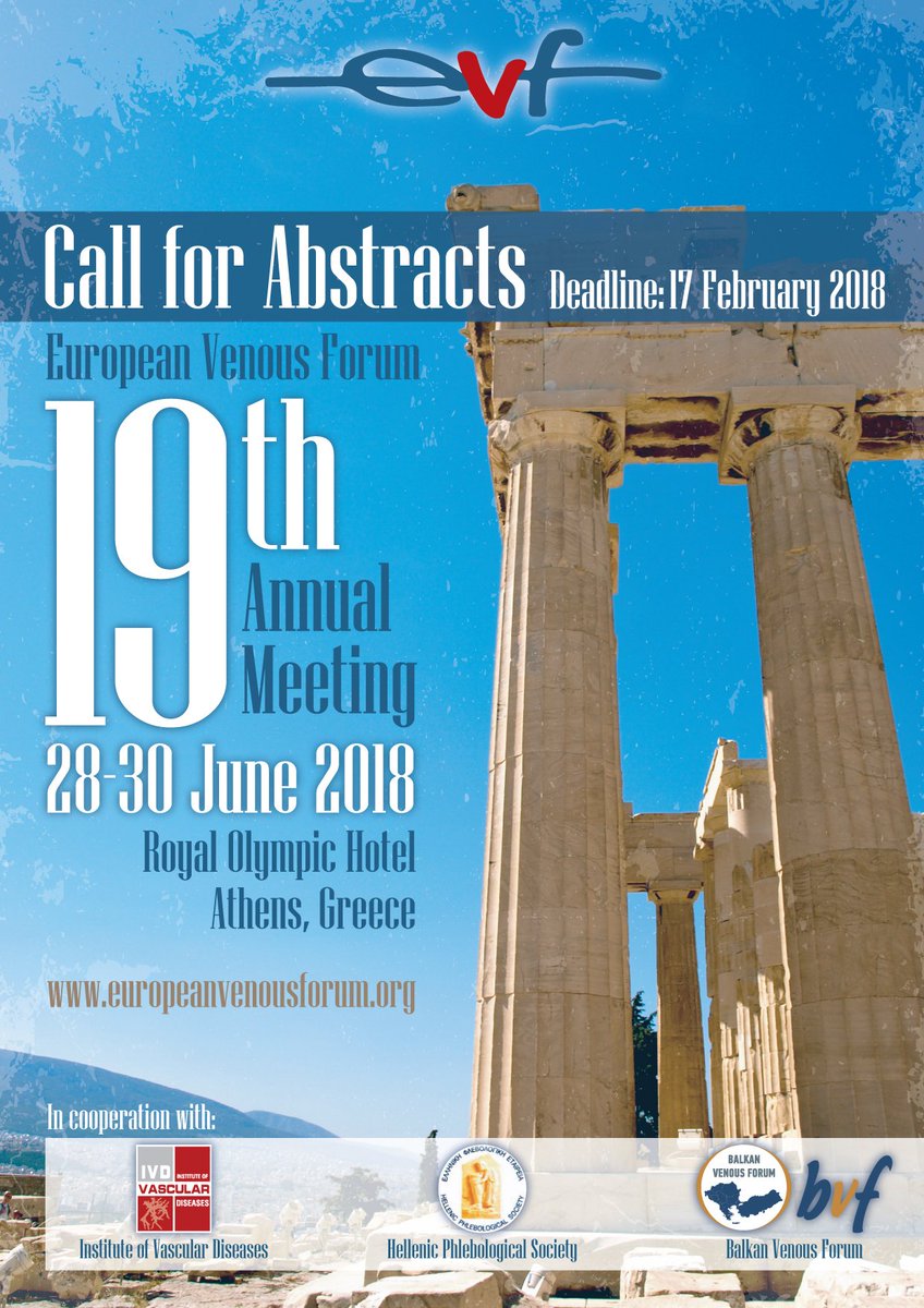 EuVenousForum's tweet photo. Abstract Deadline 17th February 2018!! Send your Abstract in Now!! https://t.co/39uXXJCv3x https://t.co/PKbpfK3Hxj