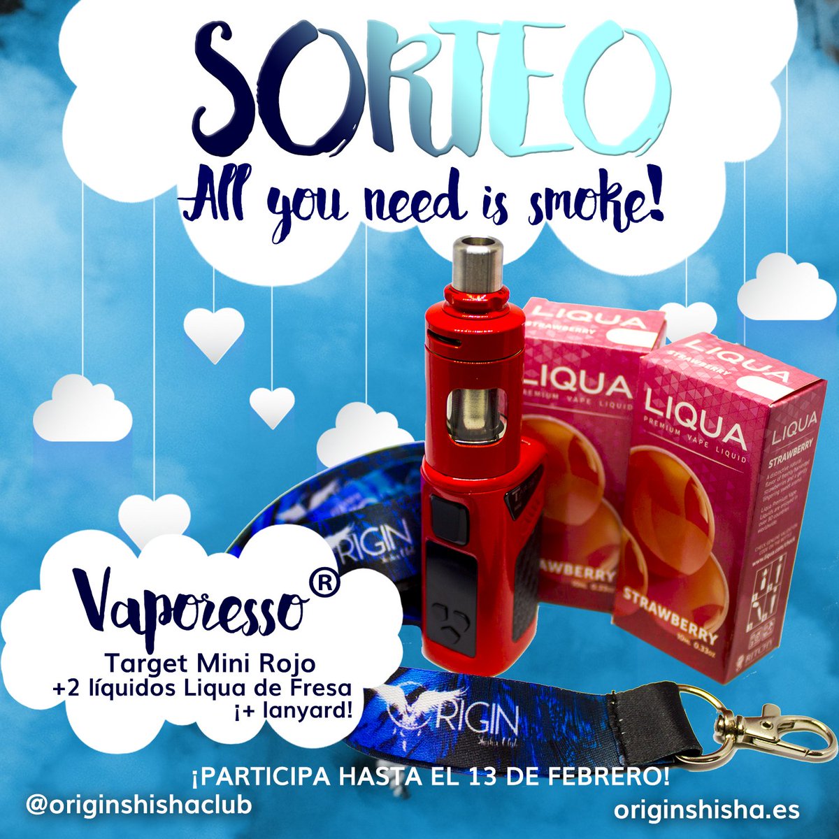 ¿Preparándote para #SanValetín? 🌹
¡participa con nosotros en este SORTEAZO! Síguenos, haz RT y menciona a 
😍TU CRUSH😍 #shisha #cachimba #hookah #sorteo #vaper #vaporesso #vapeo #vape #vaporwave #vaping #vaporizer #smoke #originshishaclub #waterpipe  #hookatime #shishatime