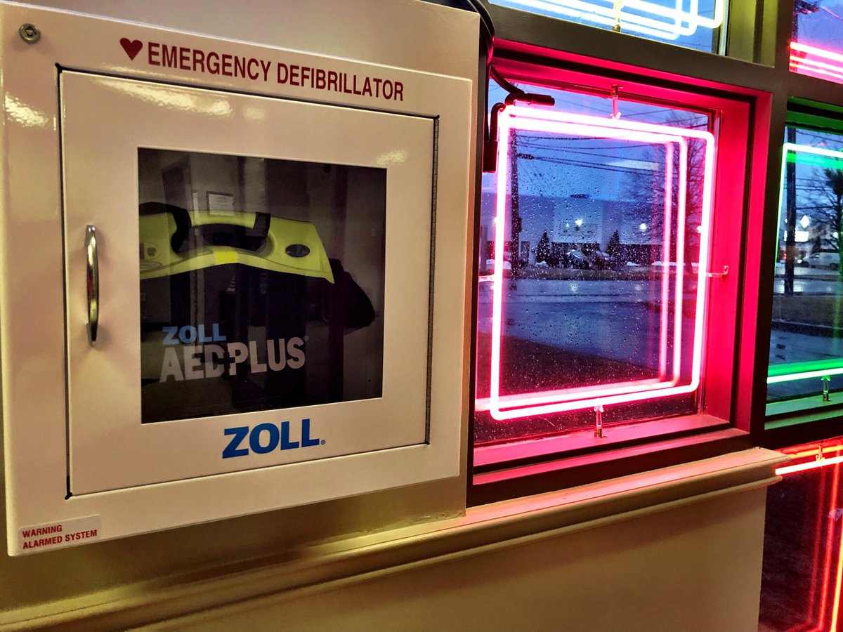 MattatallSigns's tweet photo. We recently installed this #AED in our lobby and trained our staff (@SJA_Canada) how to use it. We also registered it on the @EHS_NS / @nsgov registry, thus making it available to anyone in distress. Lets create more awareness about these life saving devices! #Halifax https://t.co/jn0quIdZW9