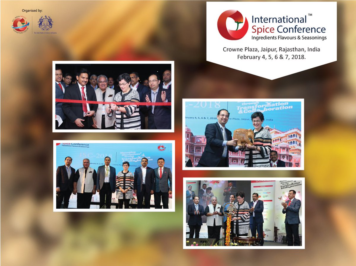 iscaisef's tweet photo. ISC 2018 inaugurated
 The #ISC2018  with the theme Managing Disruption through Transformation and  Collaboration being inaugurated by Ms. Arancha Gonzalez, Executive  Director, International Trade Centre, Geneva.
 #spices #spiceConference https://t.co/ym4wIMCxMJ