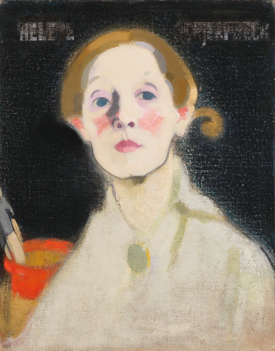 Europeanaeu's tweet photo. Helene Schjerfbeck (1862–1946) was a Finnish painter best known for her realist works and self-portraits. Explore her artworks from the collection of @finnishngallery in our #GalleryOfTheWeek https://t.co/twAFNEQvcD https://t.co/fiDjd94bYx