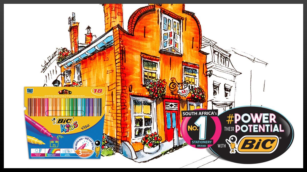 Make your drawings just as vivid as your imagination with BIC® Visa felt tip pens. Shop for BIC® Stationery now at biccentral.com. #PowerTheirPotential