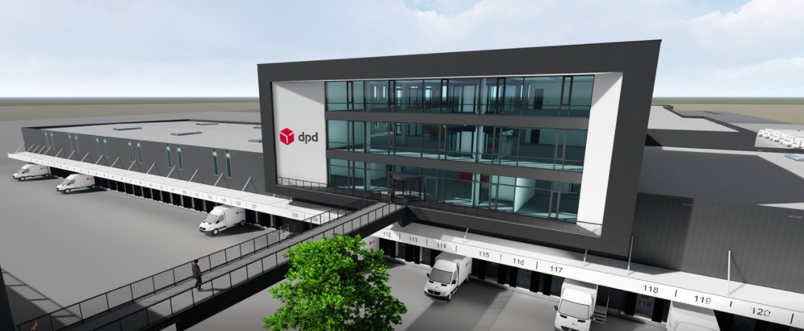 Cauberg_Huygen's tweet photo. Do. 1 febr. ging 1e paal nieuwe #pakketsorteerhub DPD in Oirschot de grond in. In opdracht van @StamendeKoning heeft @DPA_CH  hiervoor o.a. geadviseerd over #ruimteakoestiek en #bouwfysica voor de kantoren, en #industrielawaai. https://t.co/q7lvcL5BAt https://t.co/DEK9xF2Ilo