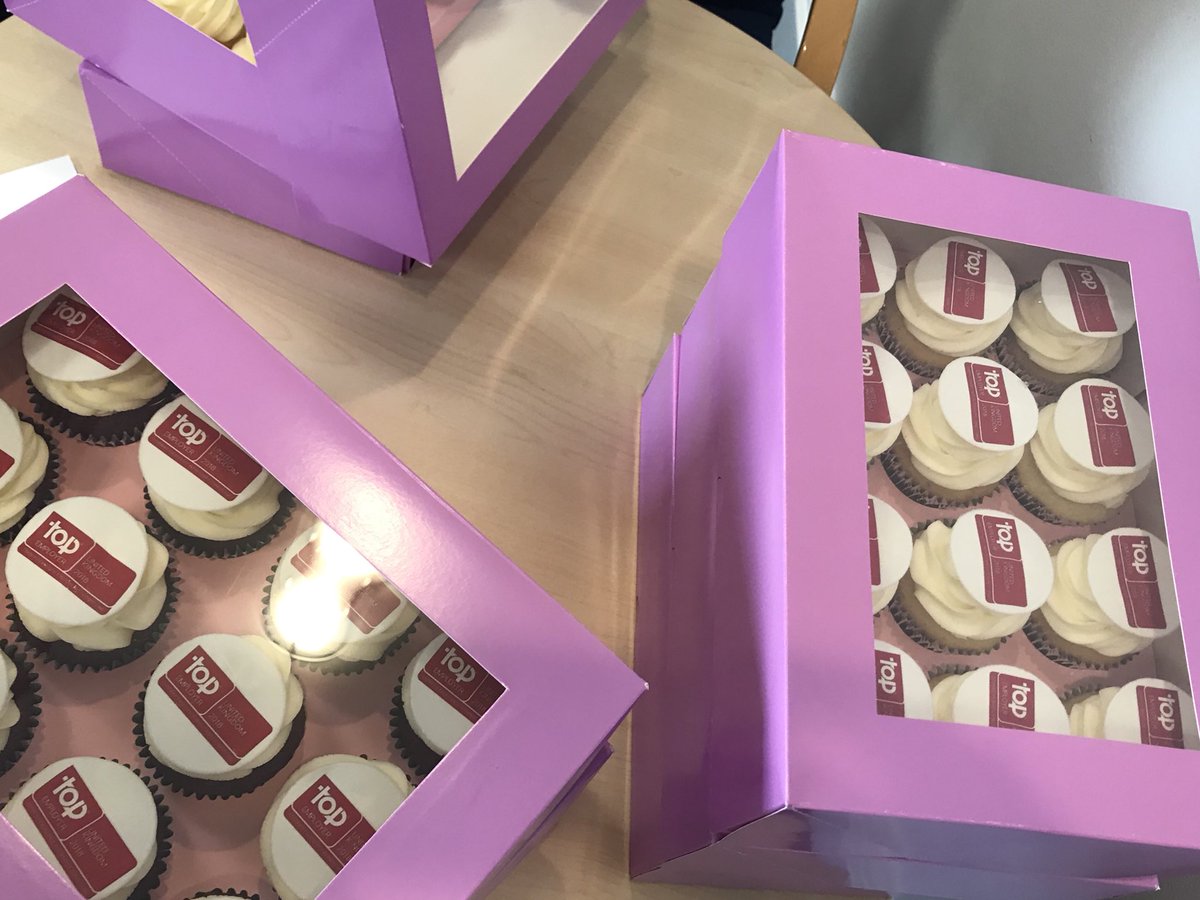 carolynedaykin's tweet photo. Celebrating our @TopEmployersUK certification with cupcakes today! Thanks to @Mycupcaketopper for their awesome service! #cupcakes #teuk2018 https://t.co/HZV4a4vkMV