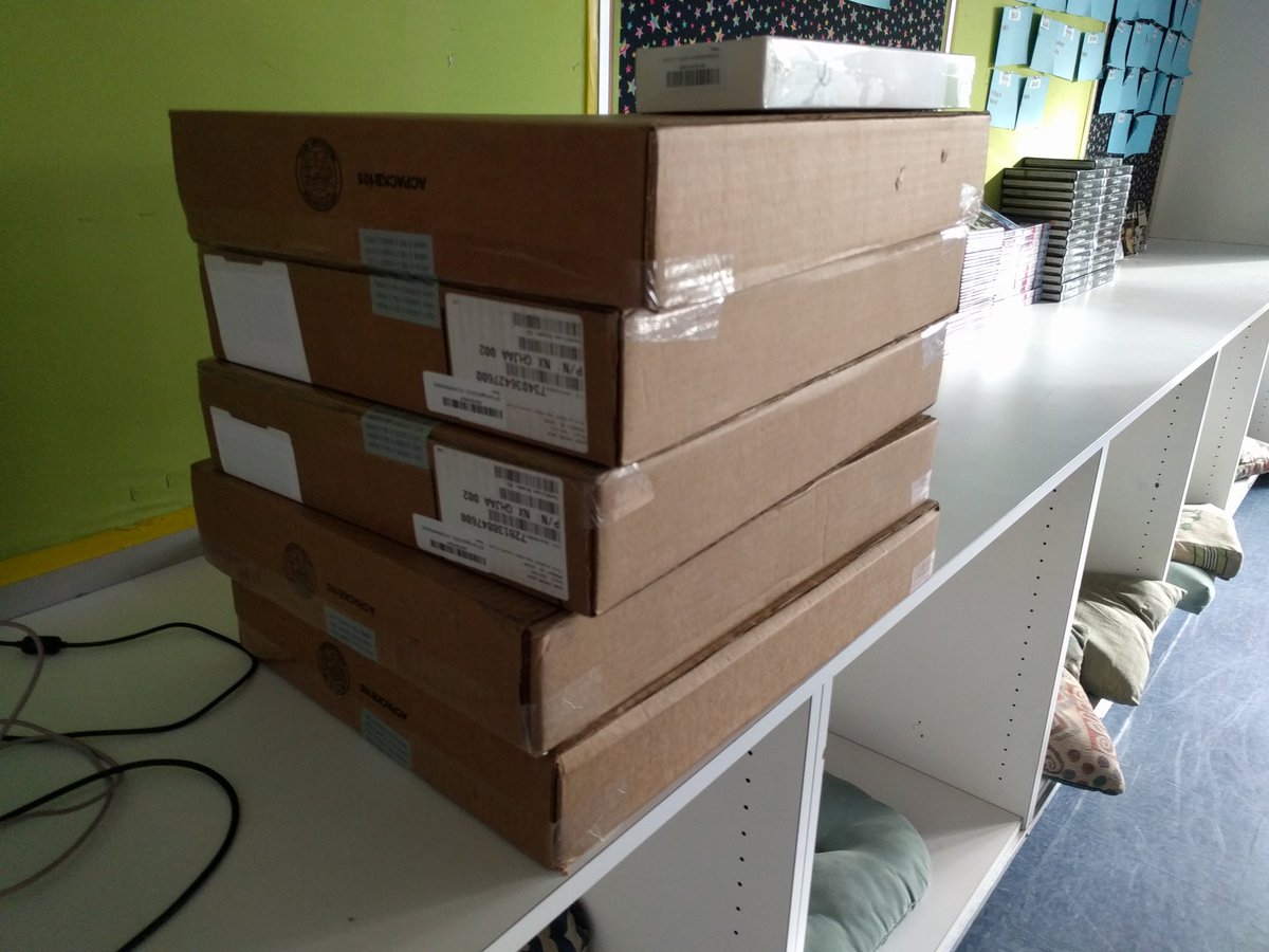 I love getting new things for the kiddos. Five more laptops to add to our classroom tech.