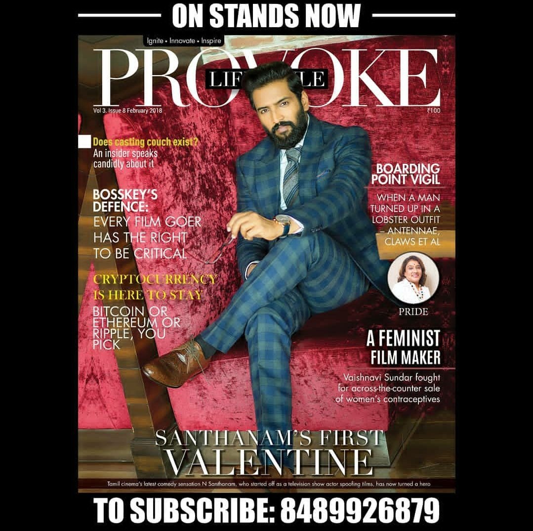 SanthanamTrends's tweet photo. Provoke Magazine Feb Edition Release #StunningStylishhandsomehunkSanta #ProvokeMagazine #FebEdition ๐๐๐๐ https://t.co/VIRpBPqlED
