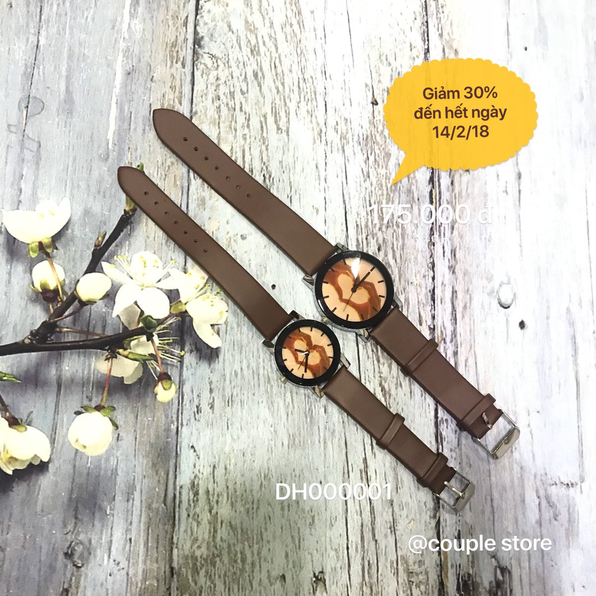 WatchCouple's tweet photo. #donghodoi, #donghocapdoi
📣 giảm 30% 
🍀Mã đồng hồ: DH000001
🌱Giá sale: 175.000 đ / cặp
📞Alo/zalo/viber: 0938 394 827
⏰ Thời gian: đến hết ngày 14/2/2018
📲Instagram: couplestorevn 
🏍 Ship COD toàn quốc
💑 Nhận khắc chữ, khắc hình lên đồng hồ(theo yêu cầu) https://t.co/lxr9QHlWiA