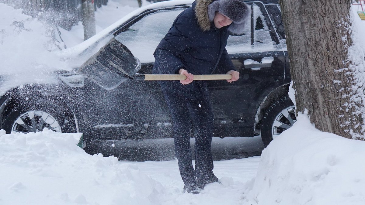 Взял лопату. Расчистил пару-тройку дорожек по которым ходят люди, срезая путь. Размялся. Завтра еще расчищу. #помогаемдругдругу #снегопад